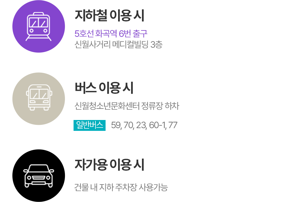 지하철,버스,자가용 이용시